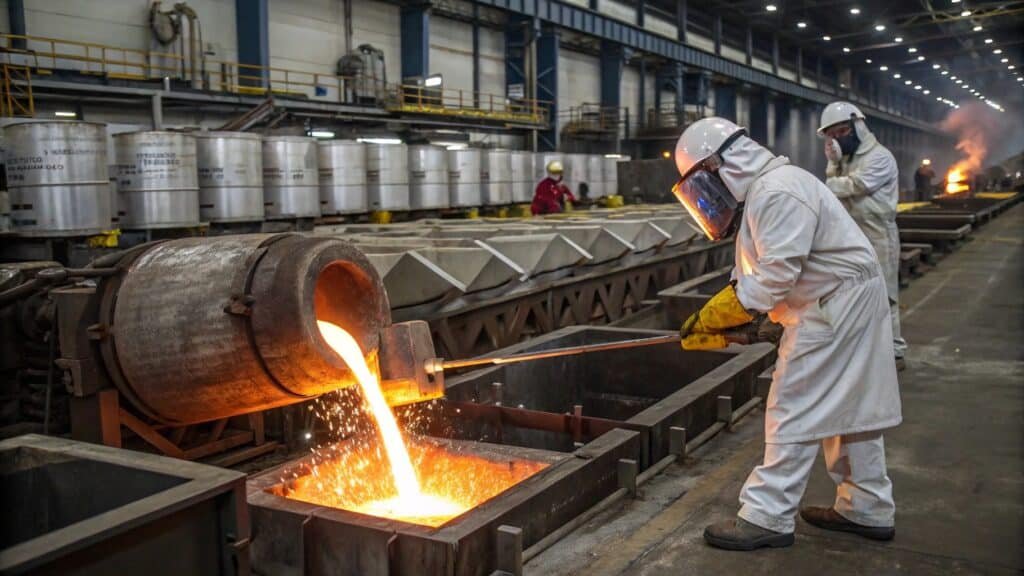 A simplified chart showing base aluminum with arrows pointing to it from other elements like Zinc, Copper, and Silicon, creating new alloy grades.